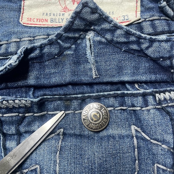Vintage Y2K True Religion USA Made Billy Super T Jeans (30x33) Blue Denim READ - Picture 10 of 15
